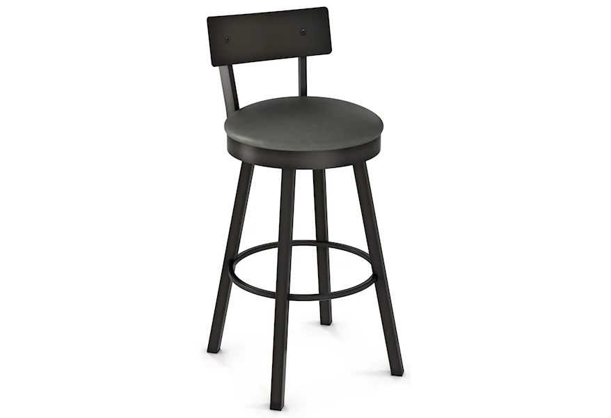 Industrial - Amisco 26" Lauren Swivel Stool by Amisco at Esprit Decor Home Furnishings